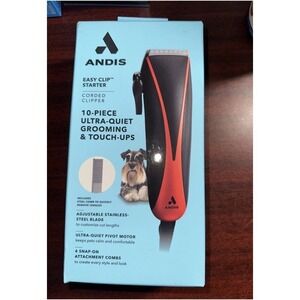 Andis Dog Grooming Clipper Set Grooming & Touch Up-New /Sealed! 10-Pieces-Quiet!